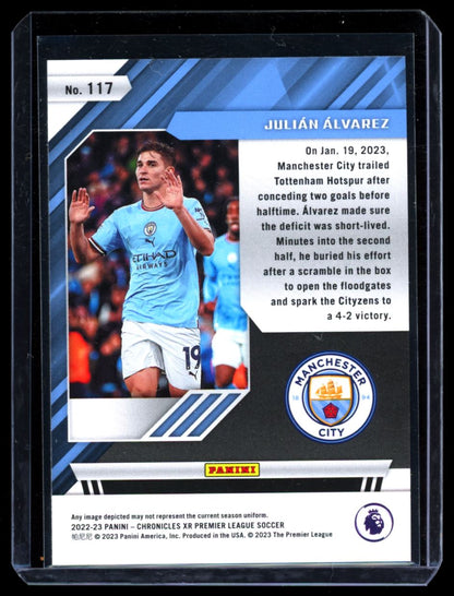 Julian Alvarez 2022 Panini Chronicles XR Premier League Rookie Card # 117