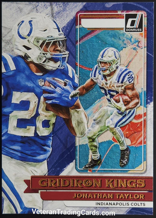 Jonathan Taylor Gridiron Kings 2022 Panini Donruss Football Card # GK-4