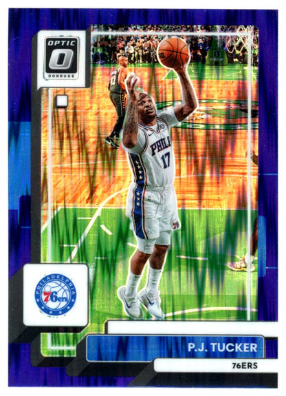 PJ Tucker Purple Shock Prizm 2022 Panini Donruss Optic Card # 14