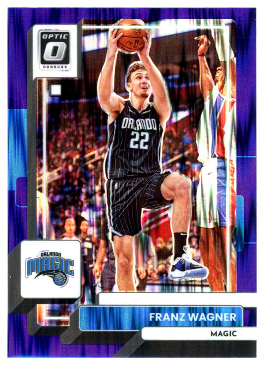 Franz Wagner Purple Shock Prizm 2022 Panini Donruss Optic Card # 161