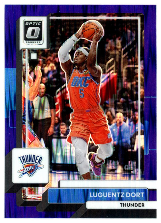 Luguentz Dort Purple Shock Prizm 2022 Panini Donruss Optic Card # 39