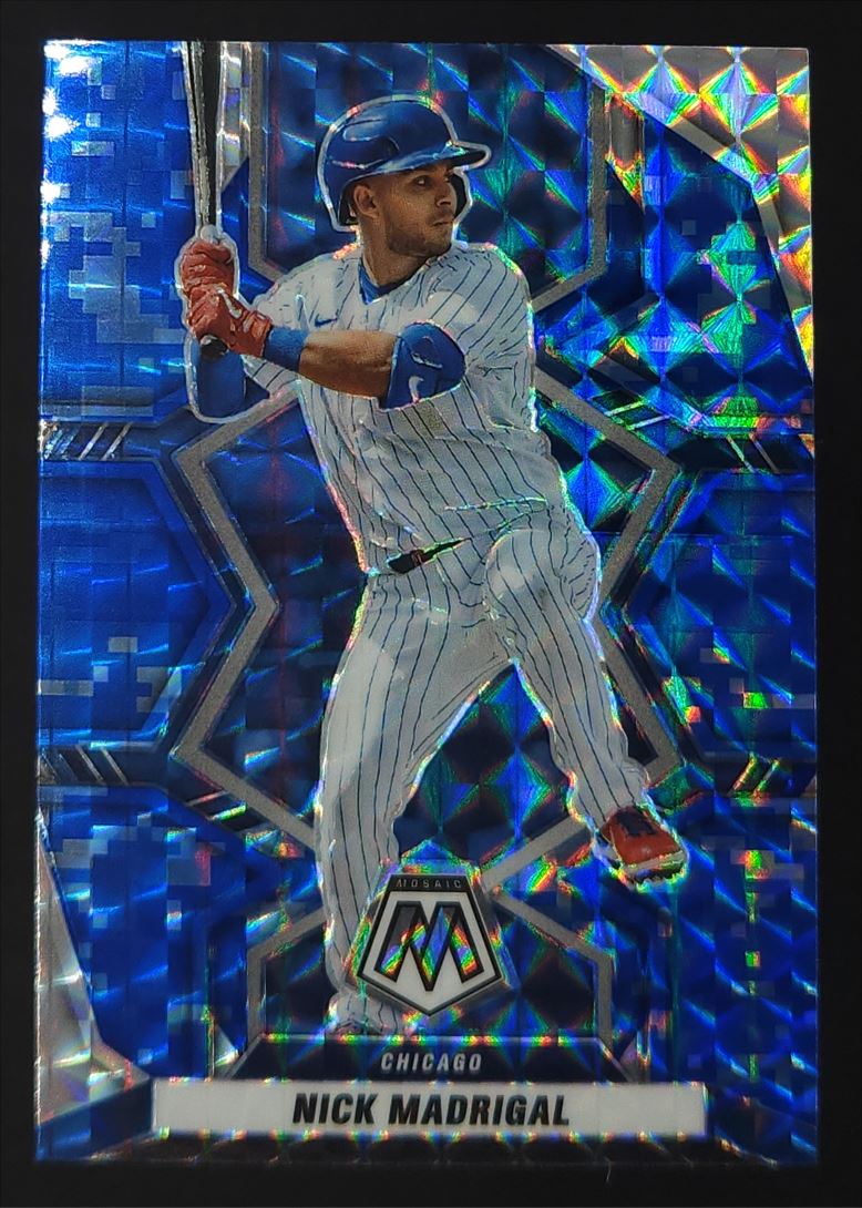 Nick Madrigal 2022 Panini Mosaic Blue Camo Prizm Card # 128