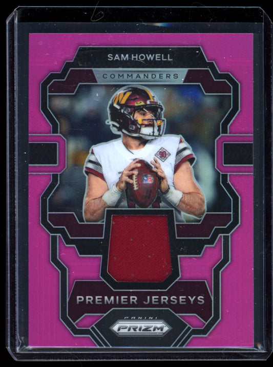 Sam Howell Pink 2022 Panini Prizm Premier Jerseys Card # PJ-SH