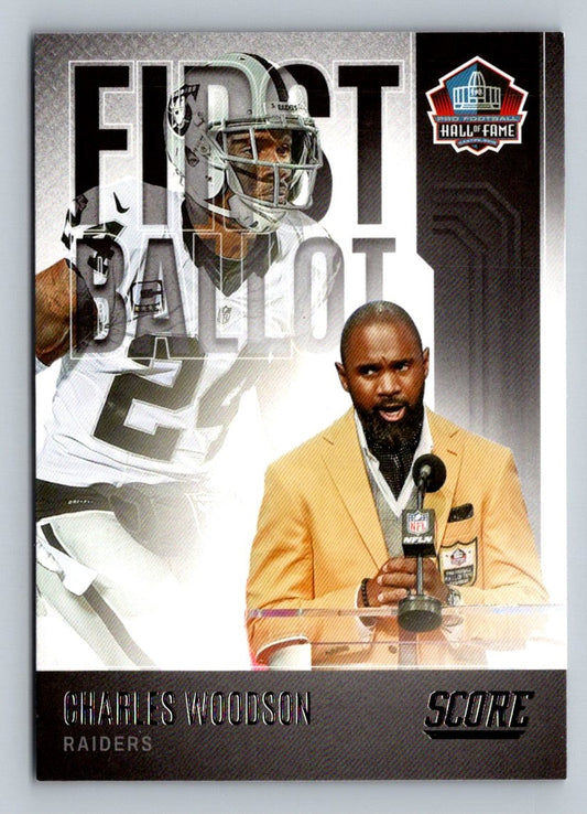 Charles Woodson 2022 Score First Ballot Card # FB-CW