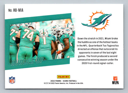 Miami Dolphins 2022 Score Huddle Up Card # HU-MIA