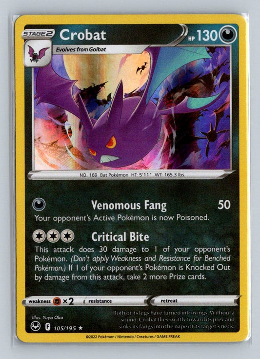 Crobat Holo 2022 Sword & Shield - Silver Tempest Card # 105