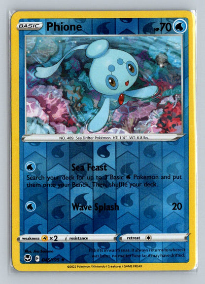 Phione Reverse Holo 2022 Sword & Shield - Silver Tempest Card # 45