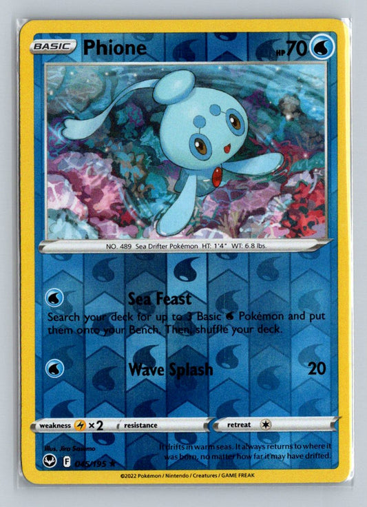 Phione Reverse Holo 2022 Sword & Shield - Silver Tempest Card # 45