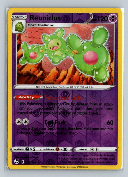 Reuniclus Reverse Holo 2022 Sword & Shield - Silver Tempest Card # 78