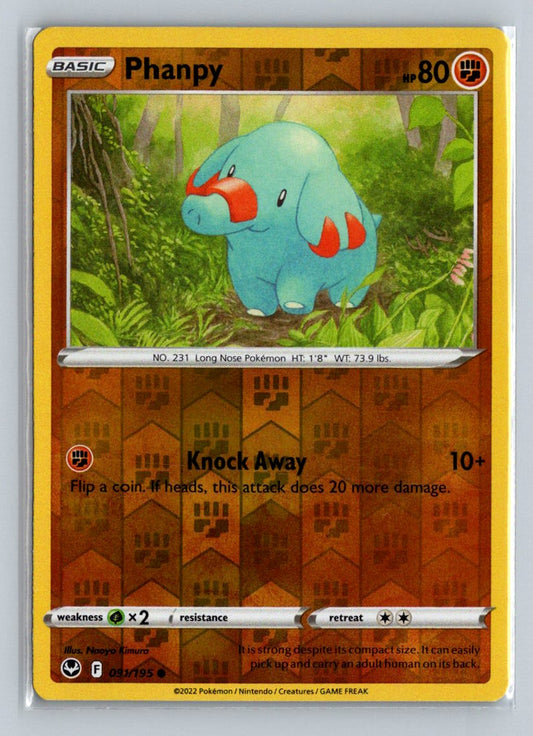 Phanpy Reverse Holo 2022 Sword & Shield - Silver Tempest Card # 91