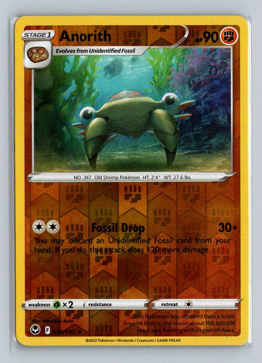 Anorith Reverse Holo 2022 Sword & Shield - Silver Tempest Card # 95