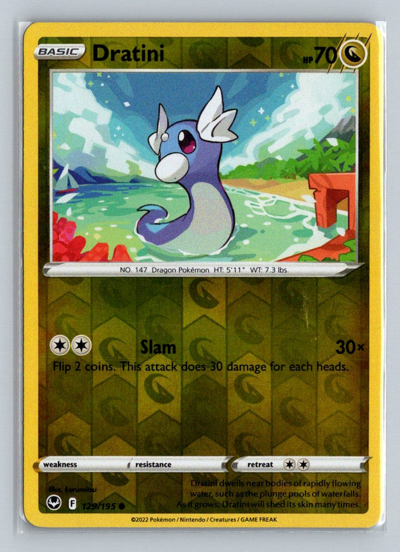 Dratini Reverse Holo 2022 Sword & Shield - Silver Tempest Card # 129