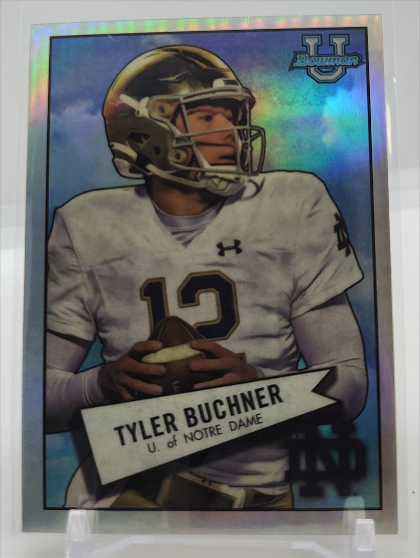 Tyler Buchner 1952 Bowman 2022 Topps Bowman University Chrome Card # 52BF-9