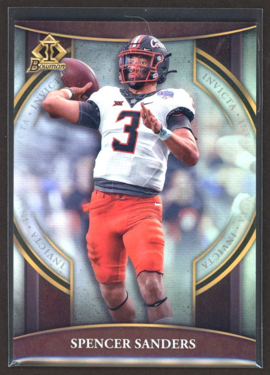 Spencer Sanders Invictus 2022 Topps Bowman University Card # BI-15