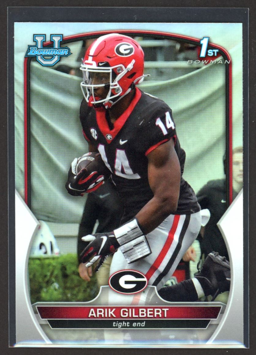 Arik Gilbert Silver Refractor 2022 Topps Bowman University Rookie Card # 54