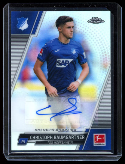 Chistoph Baumgartner 2022 Topps Bundesliga Chrome Autograph Card # BCA-CBA