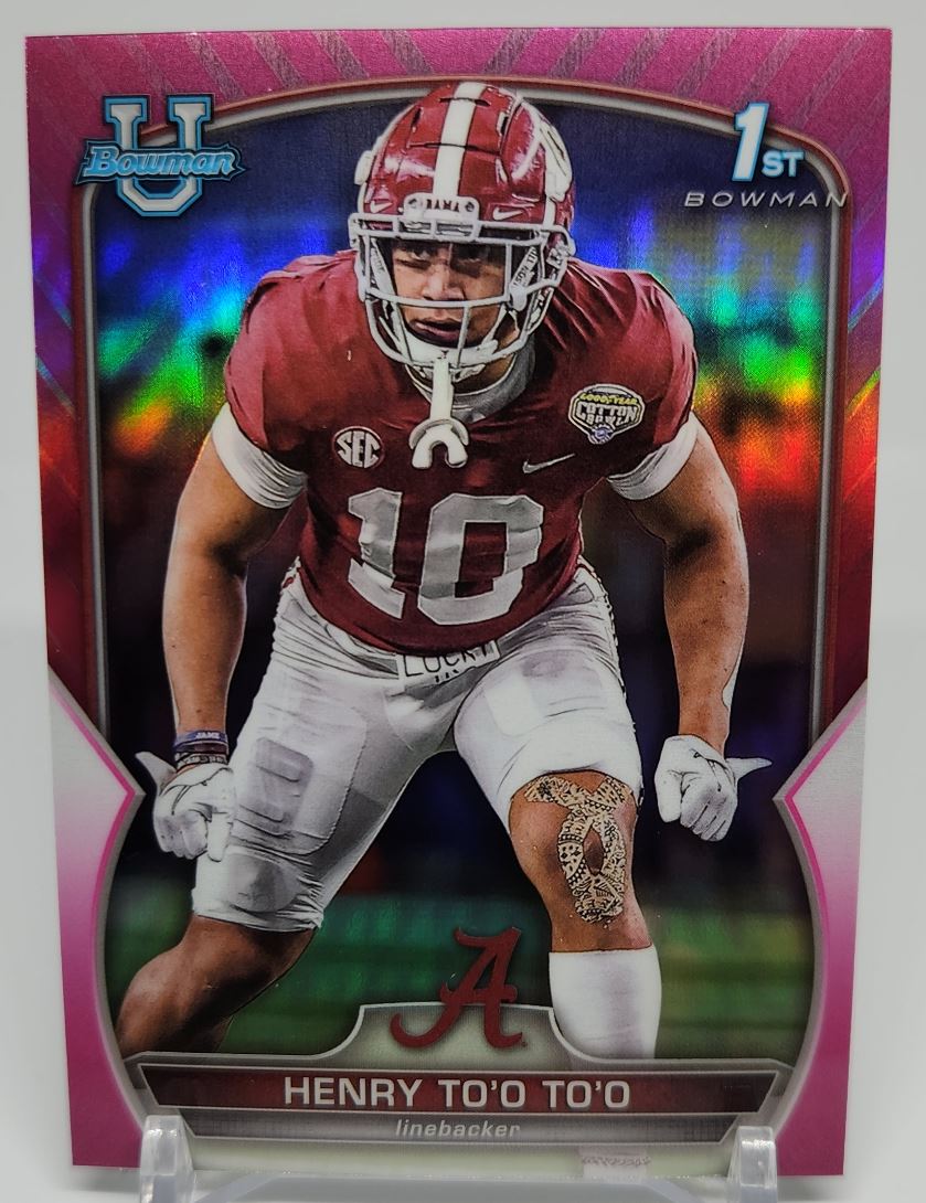 Henry To'o To'o Pink 2022 Topps University Bowman Chrome Rookie Card # 88