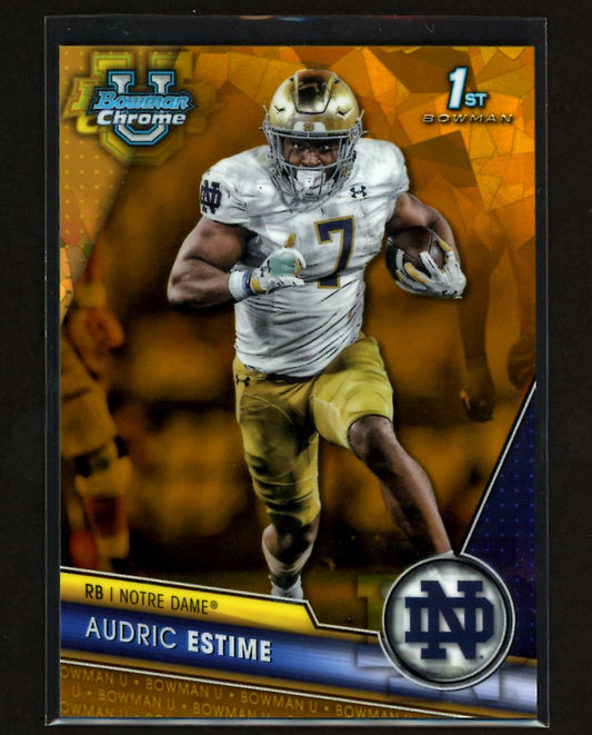 Audric Estime Gold Ice 23/50 2023 Bowman U Chrome Rookie Card # 171