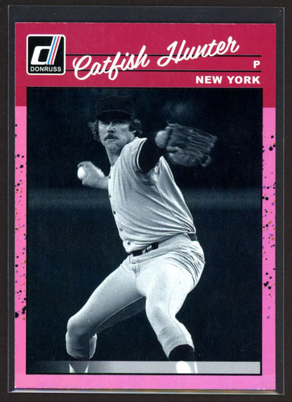 Catfish Hunter 2023 Donruss Holo Pink Card # 275