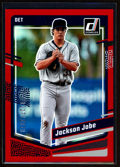 Jackson Jobe /2023 2023 Donruss Holo Red Card # 100