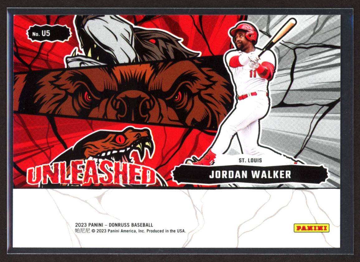 Jordan Walker /999 2023 Donruss Unleased Gold Card # U5