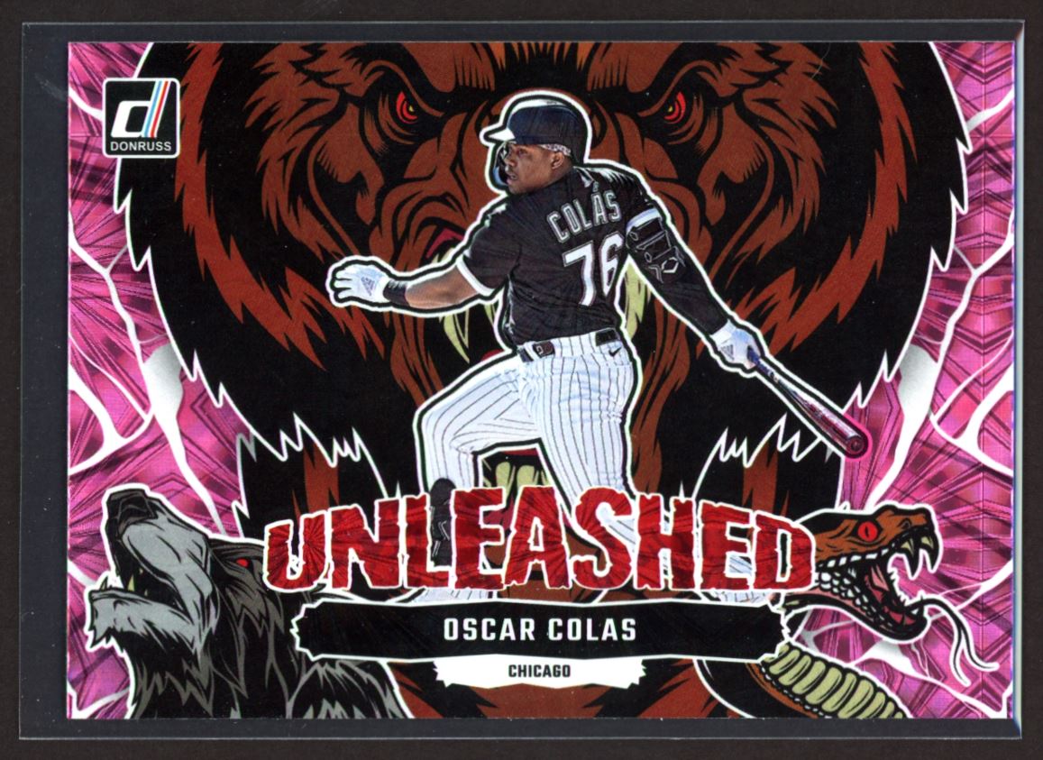 Oscar Colas 2023 Donruss Unleased Pink Fireworks Card # U11