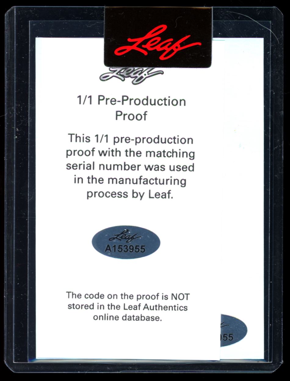 Roschon Johnson Dragon Scale Leaf Exotic Pre Production 1/1 Proof Card # LE-RJ