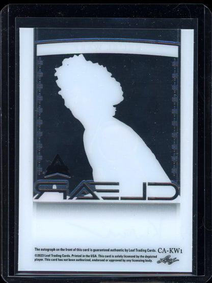 Kel'el Ware Clear 27/49 2023 Leaf Trinity Basketball Rookie Autograph Card # CA-WK1