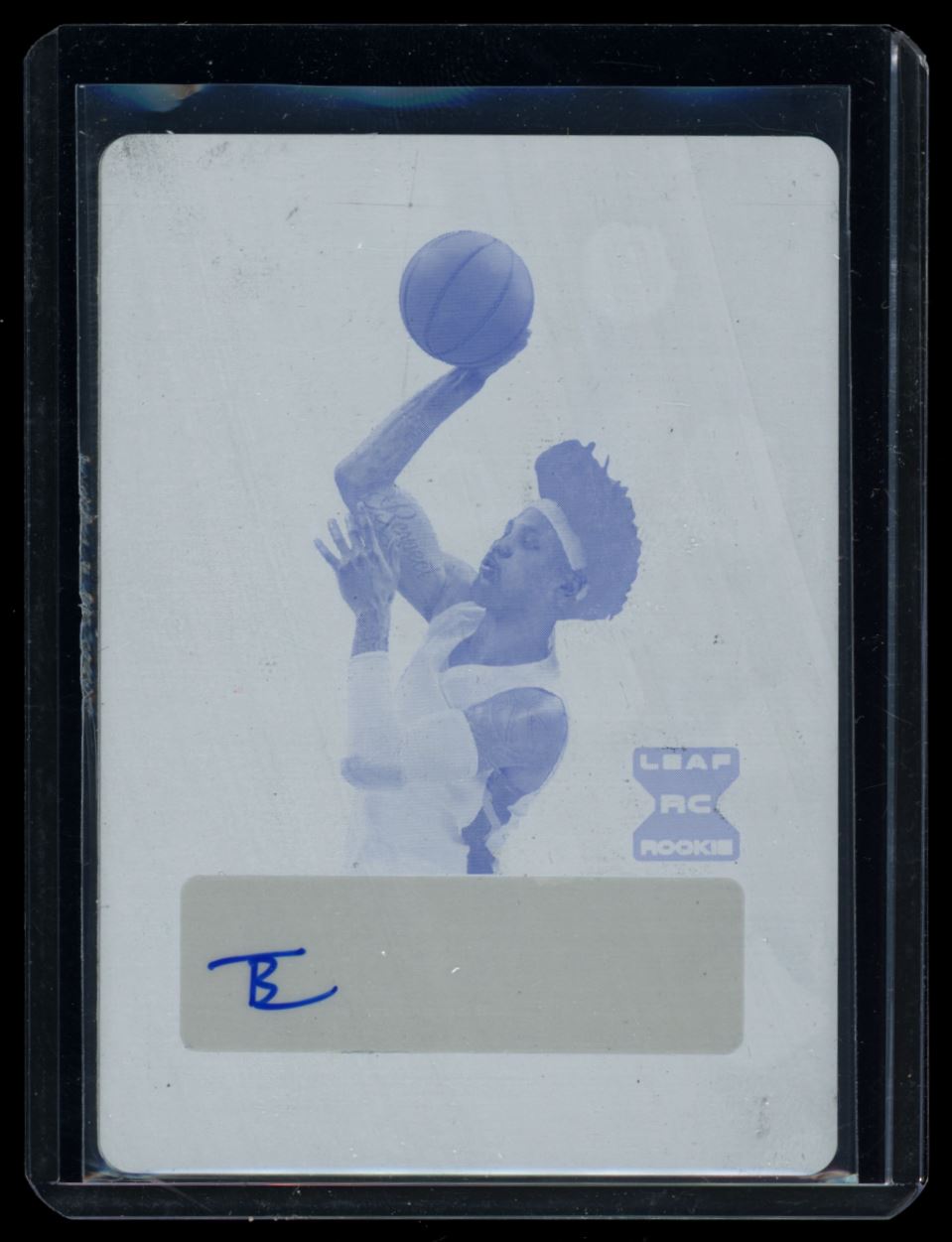 Tevin Brown Yellow 1/1 Printing Plate 2023 Leaf Trinity Basketball Rookie Autograph Card # BA-TB1