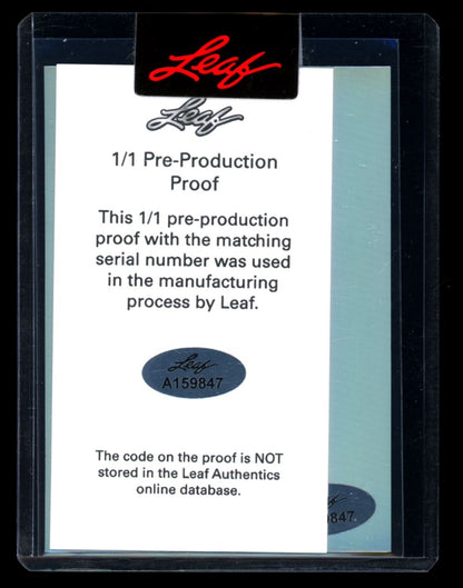 Clark Phillips III Pre-Production Proof 1/1 2023 Leaf Vivid Football Rookie Autograph Card