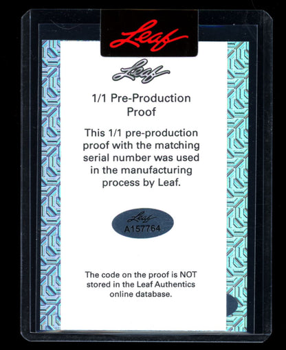 Xavier Hutchinson Pre-Production Proof 1/1 2023 Leaf Vivid Football Rookie Autograph