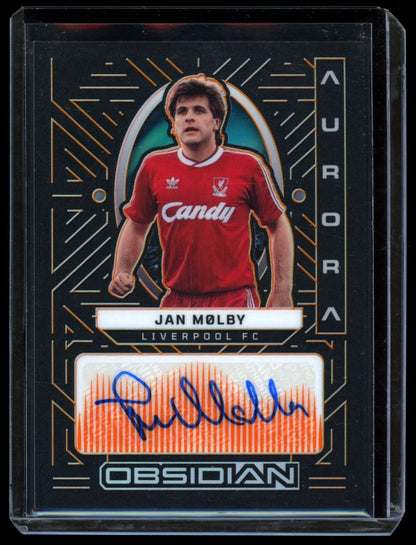 Jan Molby Orange Aurora 27607 2023 Panini Obsidian Autograph Card # AA-JMO