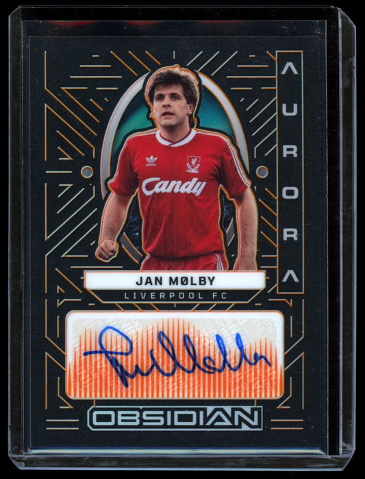 Jan Molby Orange Aurora 27607 2023 Panini Obsidian Autograph Card # AA-JMO