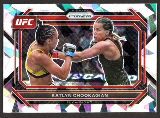 Katlyn Chookagain Cracked Ice 2023 Panini Prizm UFC Card # 35