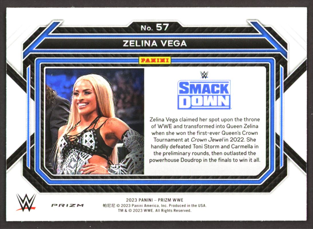 Zelina Vega Green Prizm 2023 Panini Prizm WWE Card # 57