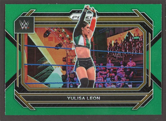Yulisa Leon Green Prizm 2023 Panini Prizm WWE Card # 73