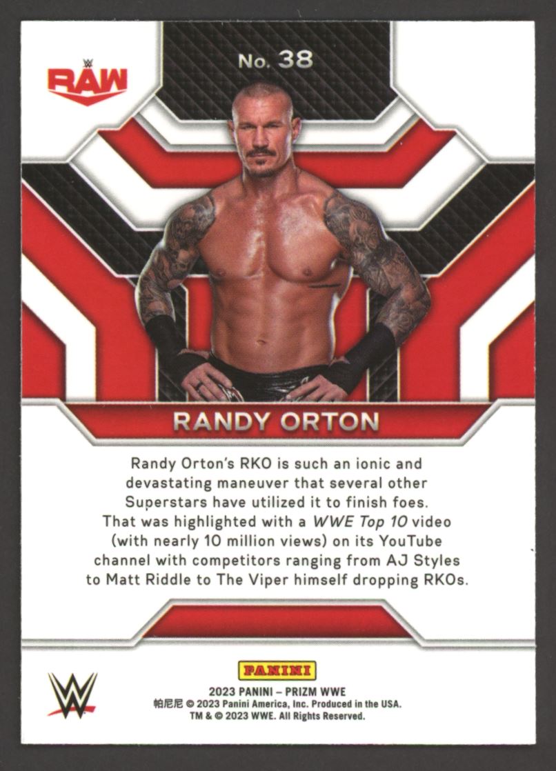 Randy Orton Top Tier 2023 Panini Prizm WWE Card # 38