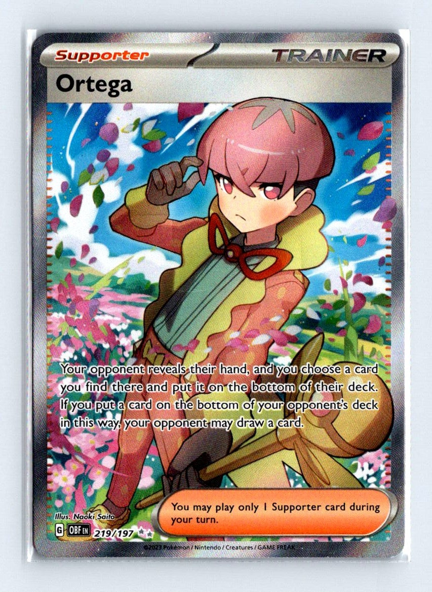 Ortega Full Art Holo 2023 Scarlet & Violet Series - Obsidian Flames Card # 219