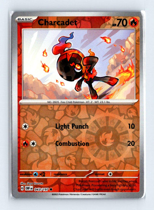 Charcadet Reverse Holo 2023 Scarlet & Violet Series - Obsidian Flames Card # 43