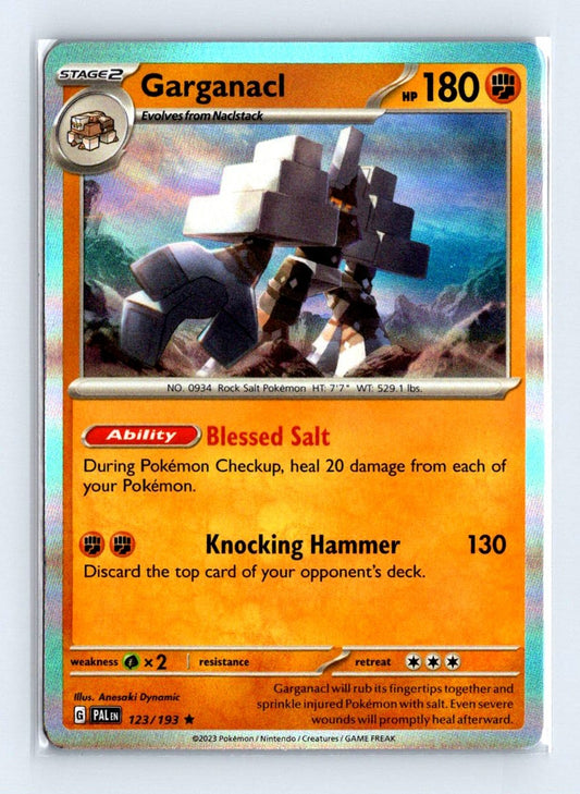 Garganacl Holo 2023 Scarlet & Violet Series - Paldea Evolved Card # 123