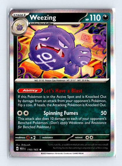 Weezing Holo 2023 Scarlet & Violet Series - Scarlet & Violet - 151 Card # 110