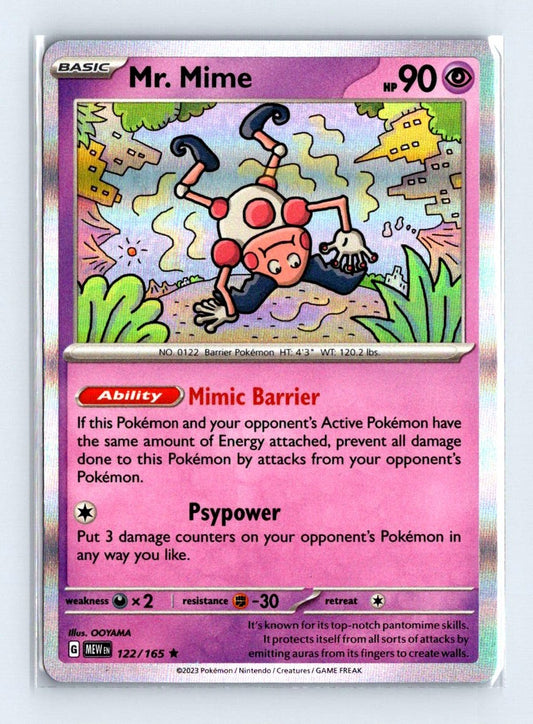 Mr. Mime Holo 2023 Scarlet & Violet Series - Scarlet & Violet - 151 Card # 122