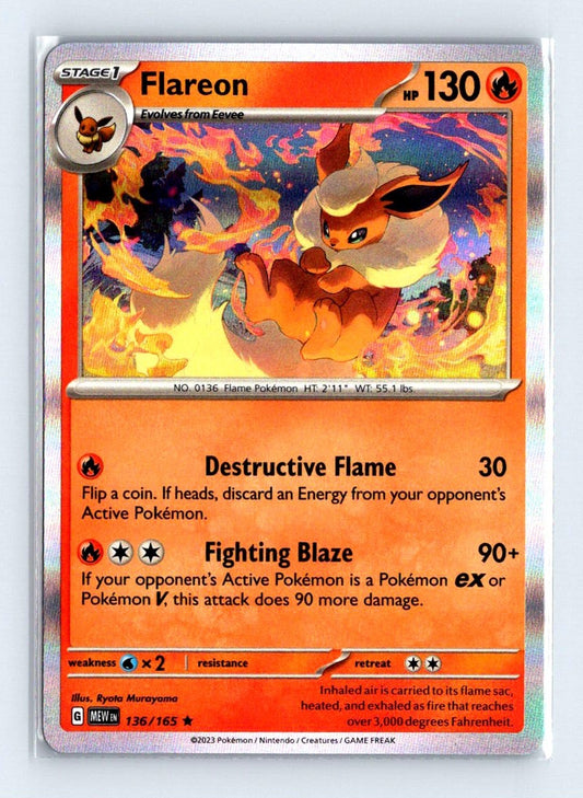 Flareon Holo 2023 Scarlet & Violet Series - Scarlet & Violet - 151 Card # 136