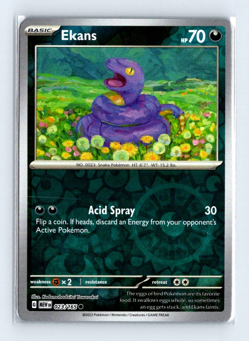 Ekans Reverse Holo 2023 Scarlet & Violet Series - Scarlet & Violet - 151 Card # 23