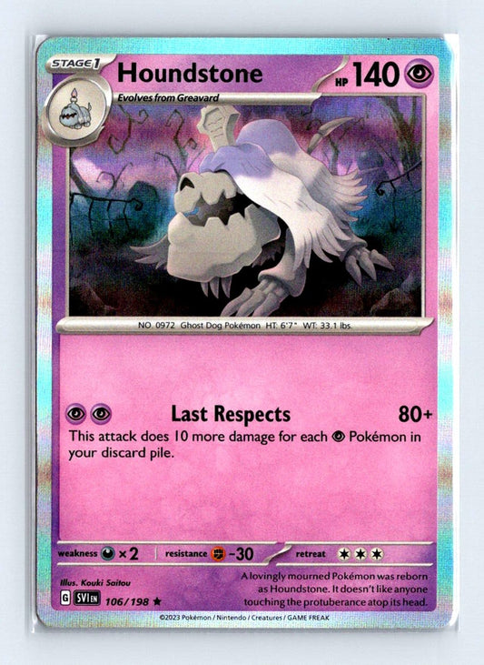 Houndstone Holo 2023 Scarlet & Violet Series - Trick or Trade 2023 Card # 106