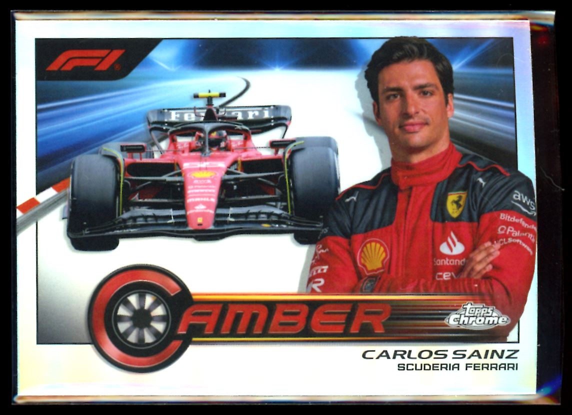 Carlos Sainz Camber 2023 Topps Chrome F1 Card # CAM-CS