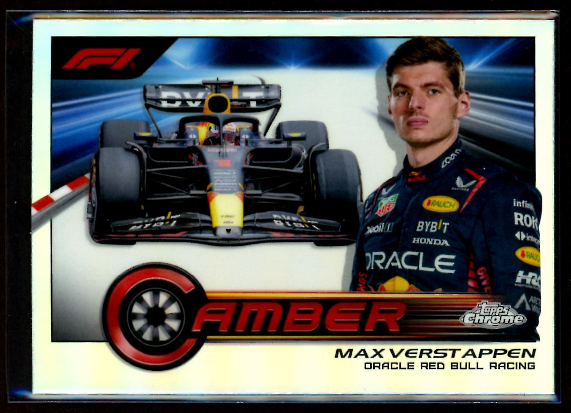 Max Verstappen Camber 2023 Topps Chrome F1 Card # CAM-MVIII