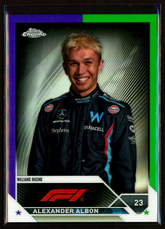 Alexander Albon Purple Green 2023 Topps Chrome F1 Card # 61