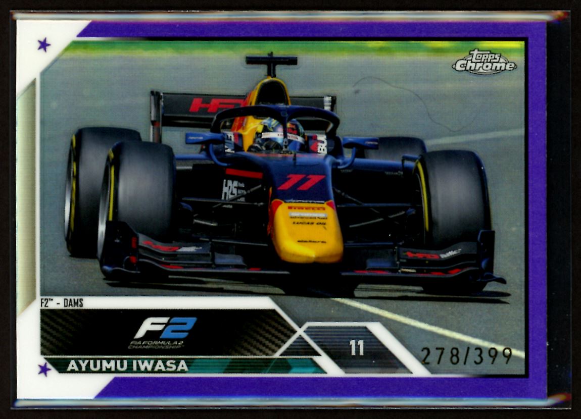 Ayumu Iwasa Purple /399 2023 Topps Chrome F1 Card # 136