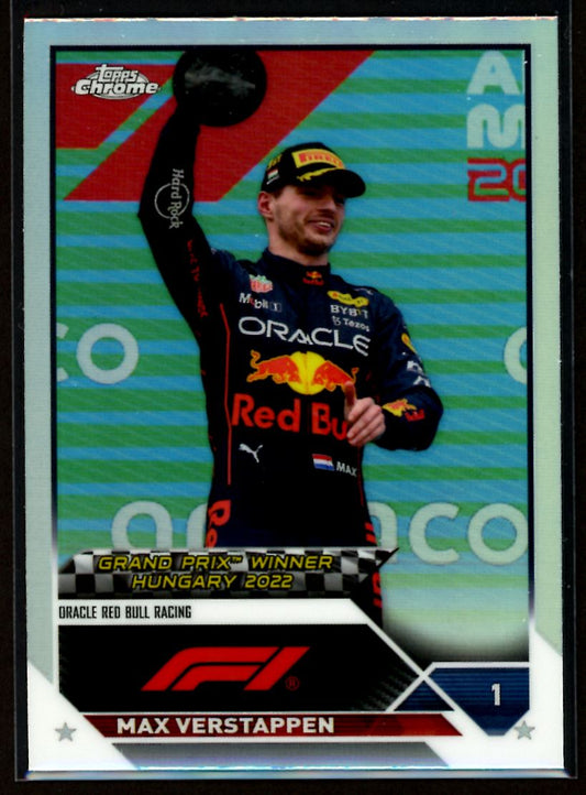 Max Verstappen Refractor 2023 Topps Chrome F1 Card # 156